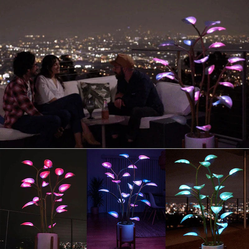Luminous Bloom LED Plant-Shaped Color-Cycling Lamp, ABS, 110V, 0-5W