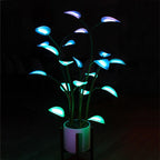 Luminous Bloom LED Plant-Shaped Color-Cycling Lamp, ABS, 110V, 0-5W