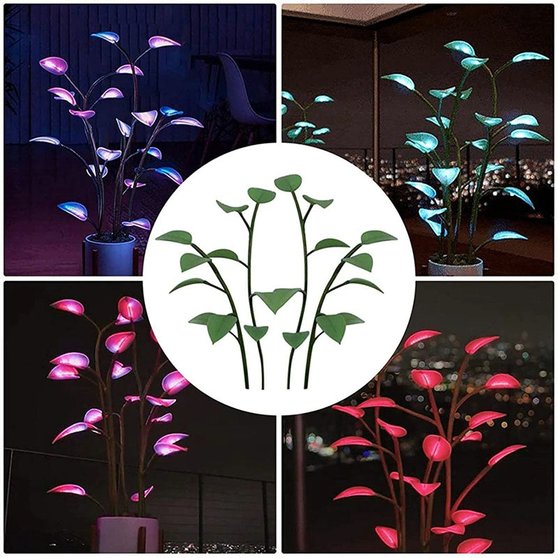 Luminous Bloom LED Plant-Shaped Color-Cycling Lamp, ABS, 110V, 0-5W