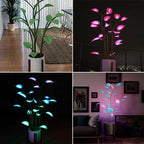 Luminous Bloom LED Plant-Shaped Color-Cycling Lamp, ABS, 110V, 0-5W