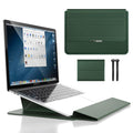3-in-1 Synthetic Leather Laptop Sleeve with Accessory Storage for MacBook