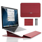 3-in-1 Synthetic Leather Laptop Sleeve with Accessory Storage for MacBook