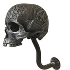 Resin Skull Motorcycle Helmet Holder, Approximately 390 g