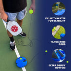 Luminous Pickleball Trainer with Extra-Grippy Base for Solo Practice