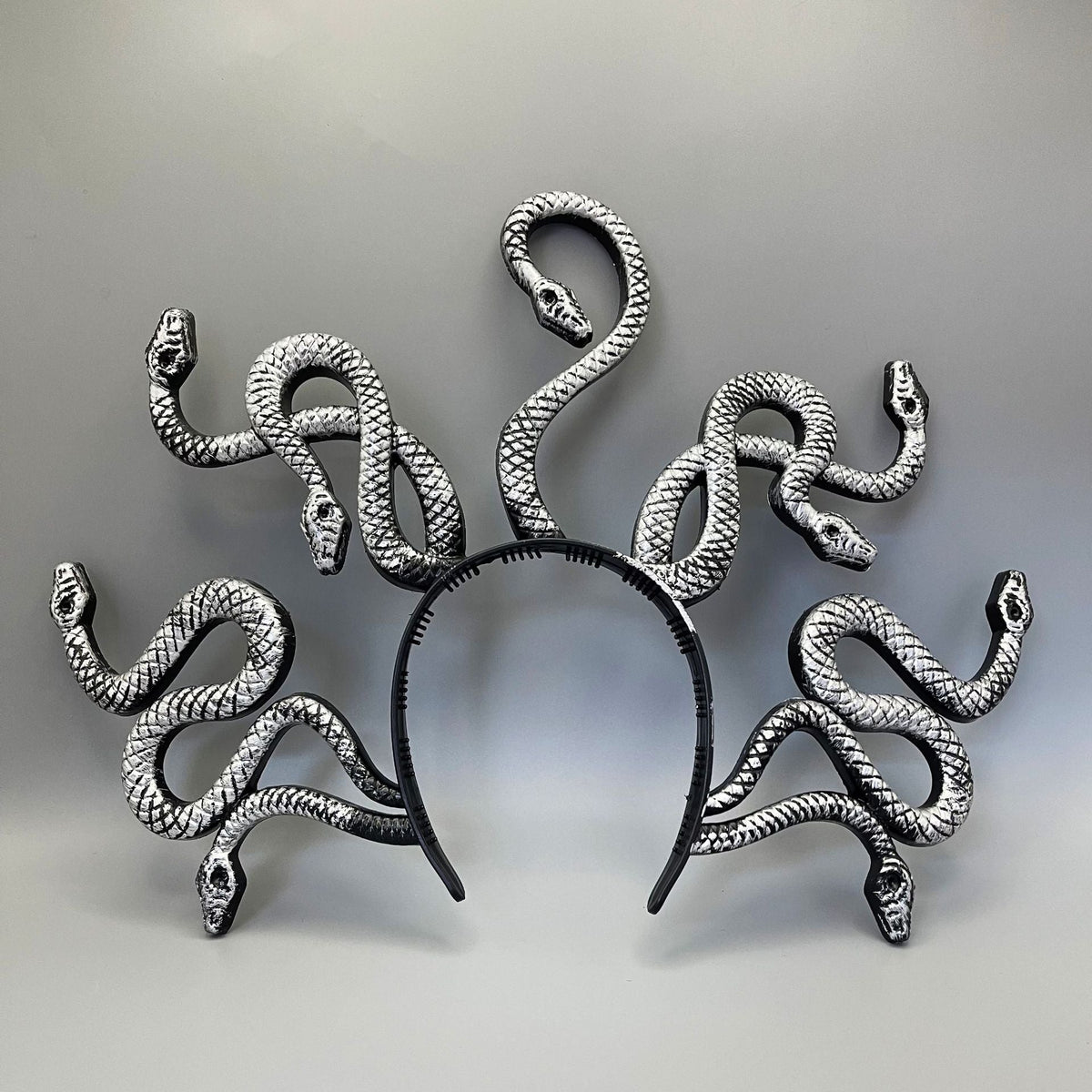 Medusa-Inspired 3D Snake Headband, Plastic Costume Accessory