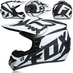 Full-Face Motocross Helmet with Extended Visor and Reinforced Chin Guard