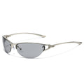 Contemporary Chic Shield Sunglasses with Adjustable Nose Pads