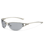Contemporary Chic Shield Sunglasses with Adjustable Nose Pads