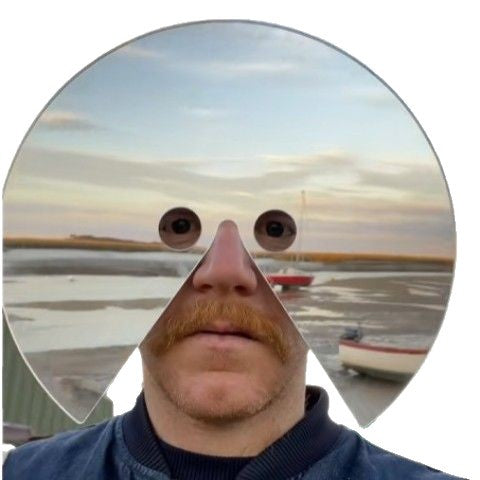 Round Mirrored Full-Face Costume Mask for Parties, Carnivals & Photo Projects