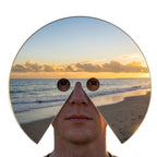 Round Mirrored Full-Face Costume Mask for Parties, Carnivals & Photo Projects