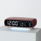 Radio-Controlled Digital Alarm Clock with Date and Temperature Display