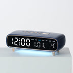 Radio-Controlled Digital Alarm Clock with Date and Temperature Display