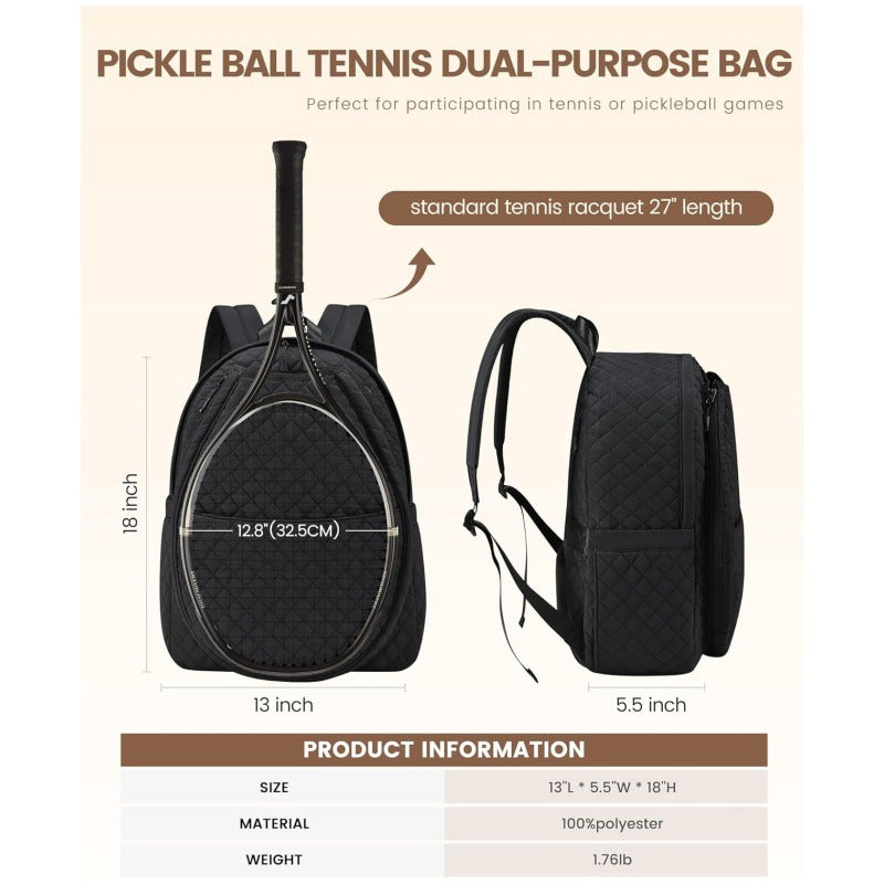 Tennis Backpack with Insulated Compartments and Multiple Pockets