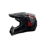 Full-Face Motocross Helmet with Extended Visor and Reinforced Chin Guard