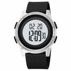 Ultra-Thin Digital Sports Watch for Men, Stainless Steel, 50m
