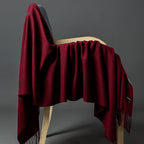 Cashmere-Blend Throw Blanket with Fringe for Couch, Bed, and Home Decor