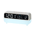 Radio-Controlled Digital Alarm Clock with Date and Temperature Display