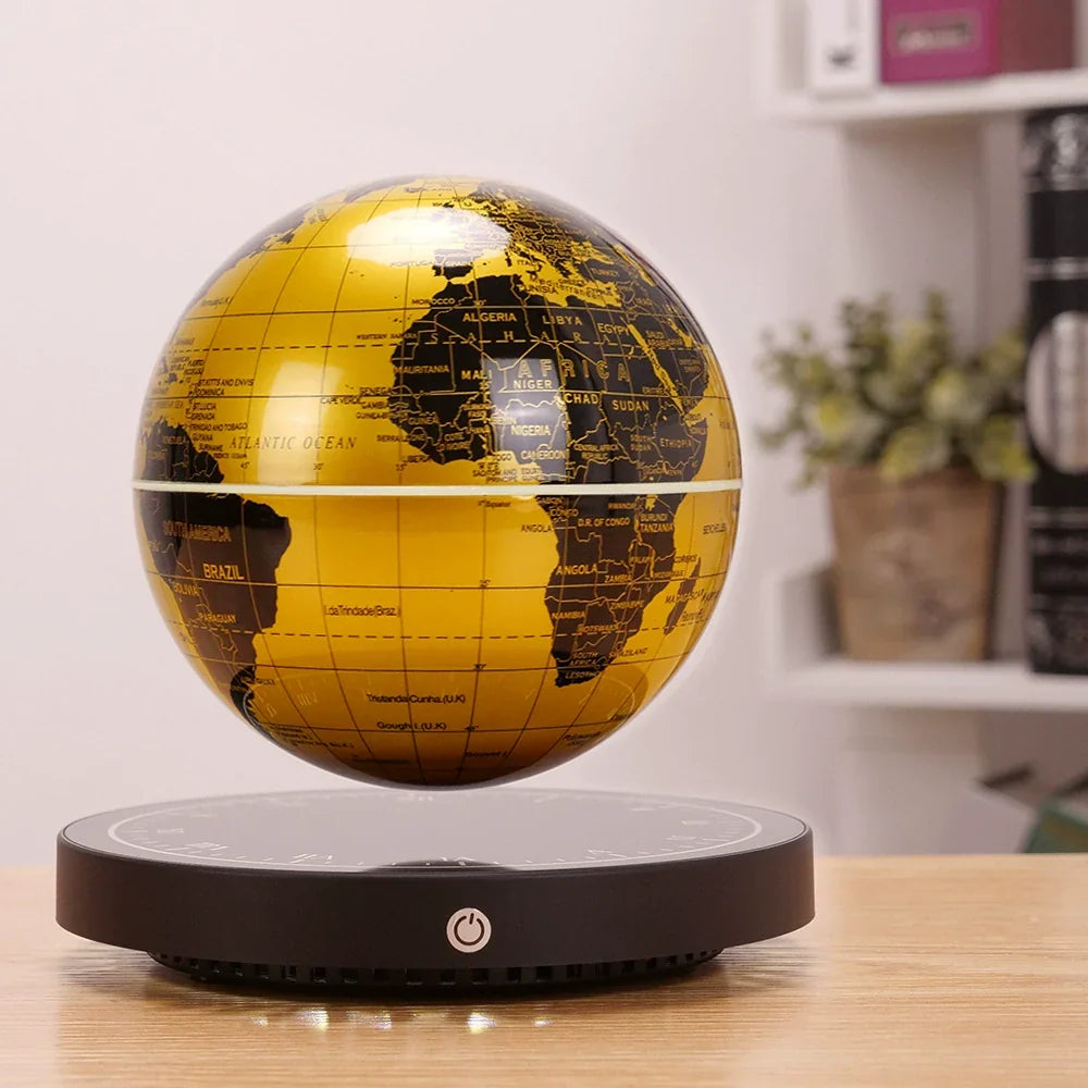 Magnetic Levitation Globe Lamp with Digital Clock Base