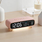 Radio-Controlled Digital Alarm Clock with Date and Temperature Display