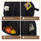 Sporty Tennis Backpack with Racket, Ball, and Exterior Pockets