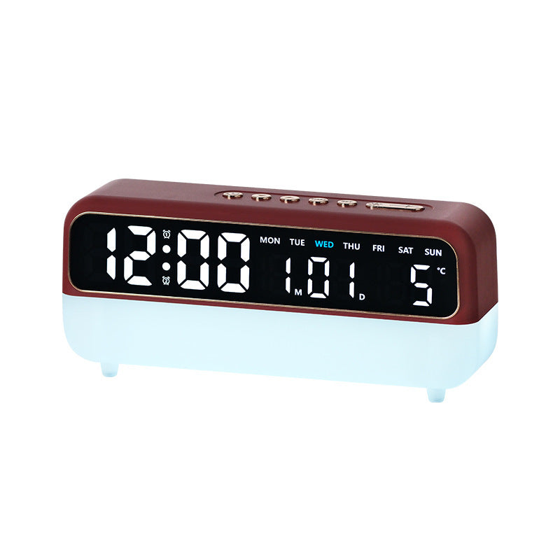 Radio-Controlled Digital Alarm Clock with Date and Temperature Display