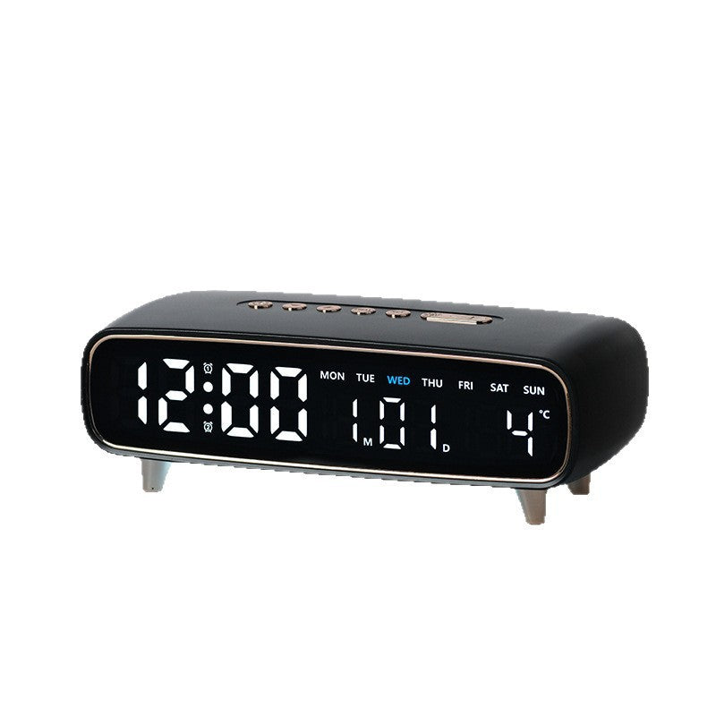 Radio-Controlled Digital Alarm Clock with Date and Temperature Display