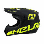 Full-Face Motocross Helmet with Extended Visor and Reinforced Chin Guard