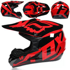 Full-Face Motocross Helmet with Extended Visor and Reinforced Chin Guard