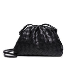 Textured Woven Leather Handheld Clutch