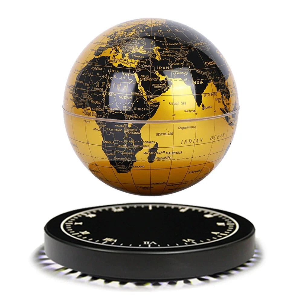 Magnetic Levitation Globe Lamp with Digital Clock Base