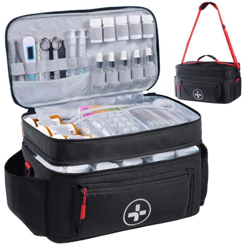 Medical Storage Bag with Shoulder Strap, Handles & Compartments