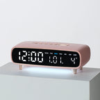 Radio-Controlled Digital Alarm Clock with Date and Temperature Display