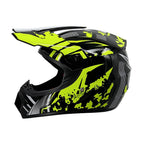 Full-Face Motocross Helmet with Extended Visor and Reinforced Chin Guard
