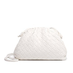 Textured Woven Leather Handheld Clutch