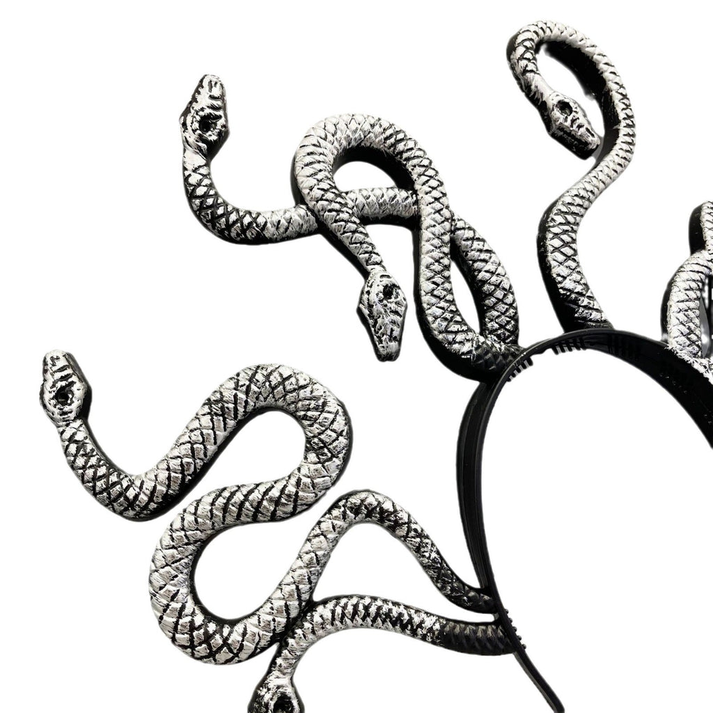 Medusa-Inspired 3D Snake Headband, Plastic Costume Accessory
