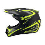 Full-Face Motocross Helmet with Extended Visor and Reinforced Chin Guard