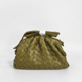Textured Woven Leather Handheld Clutch