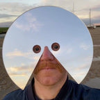 Round Mirrored Full-Face Costume Mask for Parties, Carnivals & Photo Projects