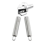 Professional Stainless Steel Can Opener with Built-In Lid Lifter