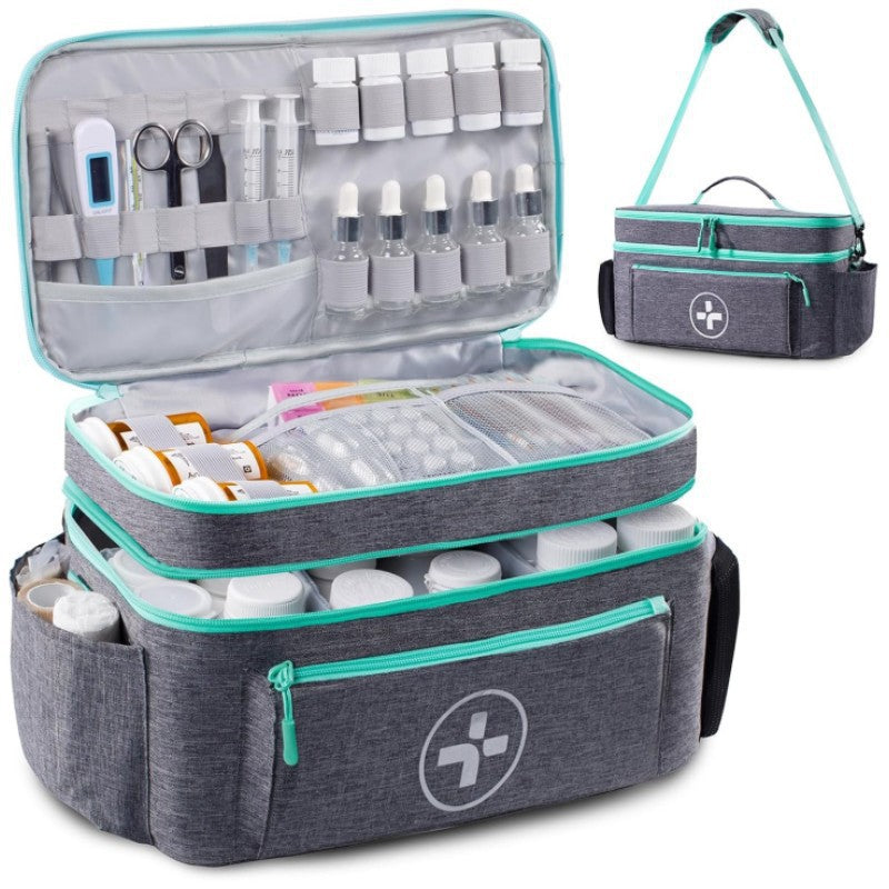 Medical Storage Bag with Shoulder Strap, Handles & Compartments
