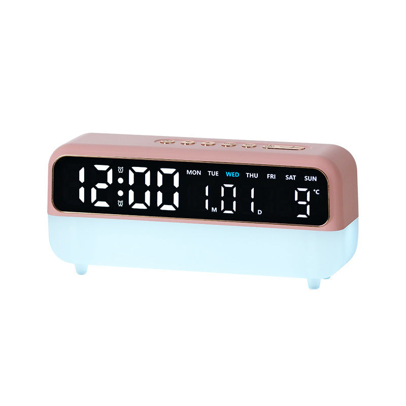 Radio-Controlled Digital Alarm Clock with Date and Temperature Display