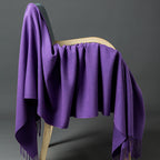 Cashmere-Blend Throw Blanket with Fringe for Couch, Bed, and Home Decor