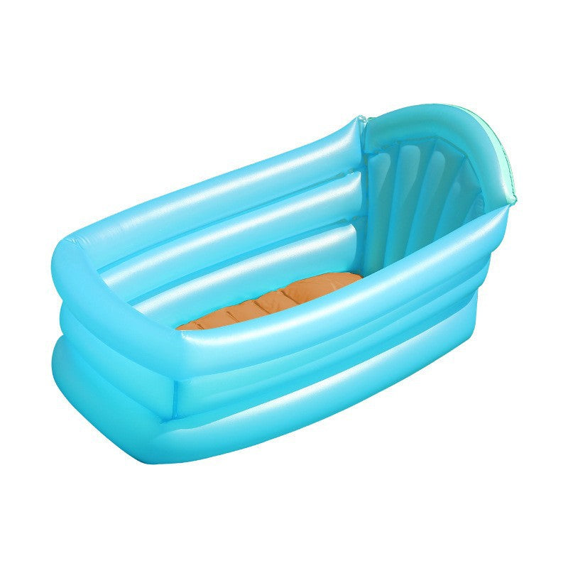 Women's Inflatable Wellness Bathtub with Safety Valves and Non-Slip Mats