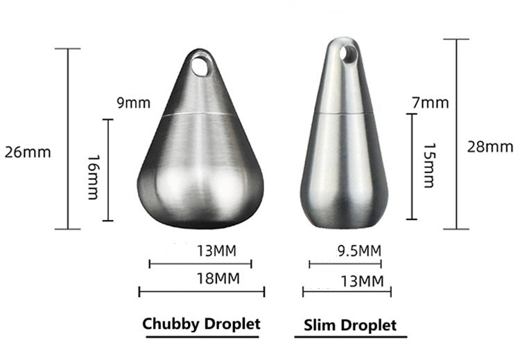 Titanium Droplet Mini Pill Box, Waterproof Travel Case
