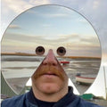 Round Mirrored Full-Face Costume Mask for Parties, Carnivals & Photo Projects