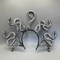 Medusa-Inspired 3D Snake Headband, Plastic Costume Accessory