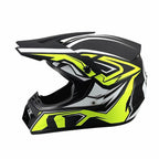 Full-Face Motocross Helmet with Extended Visor and Reinforced Chin Guard