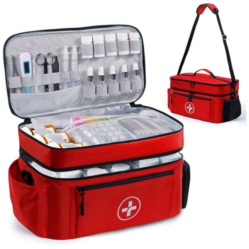 Medical Storage Bag with Shoulder Strap, Handles & Compartments