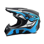 Full-Face Motocross Helmet with Extended Visor and Reinforced Chin Guard