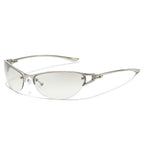 Contemporary Chic Shield Sunglasses with Adjustable Nose Pads